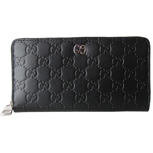 グッチ GUCCI 長財布 メンズ ユニセックス ラウンドファスナー GG シグネチャーレザー ブラック 473928 CWC1N 1000