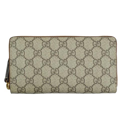 グッチ 長財布 レディース ラウンドファスナー GGスプリームキャンバス ベージュ 410102 KLQHG 8526