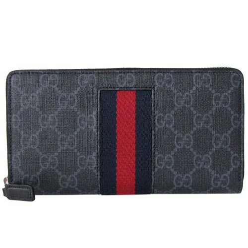 グッチ GUCCI 長財布 ラウンドファスナー NEW WEB GGスプリームキャンバス ブラック 408831 KHN4N 1095
