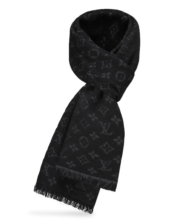 LOUIS VUITTON  ルイ ヴィトン エシャルプ･モノグラム クラシック M70520  ウール 100% ノワール  メンズ