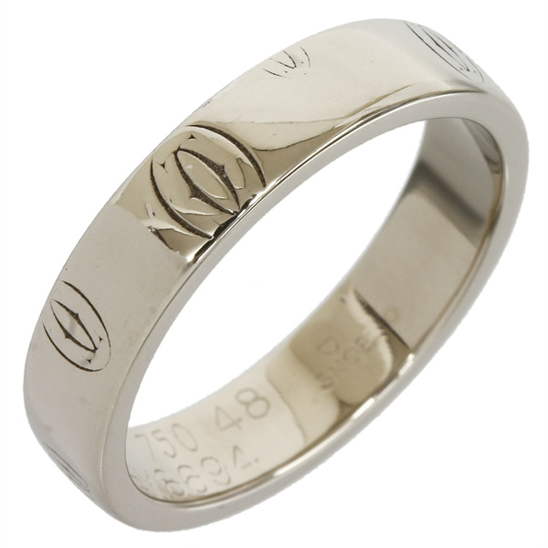カルティエリング Cartier ハッピーバースデー K18WG ギャラ B608974