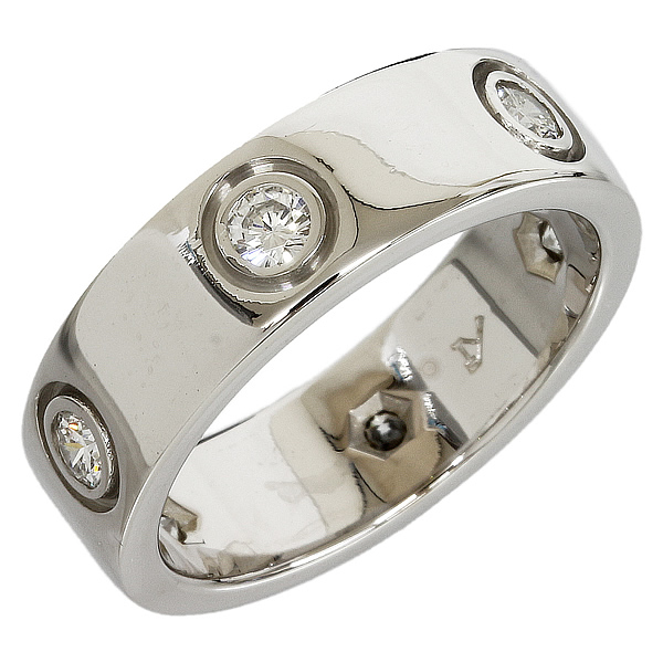 カルティエ Cartier フルダイヤ ラブリング  K18WG B608986