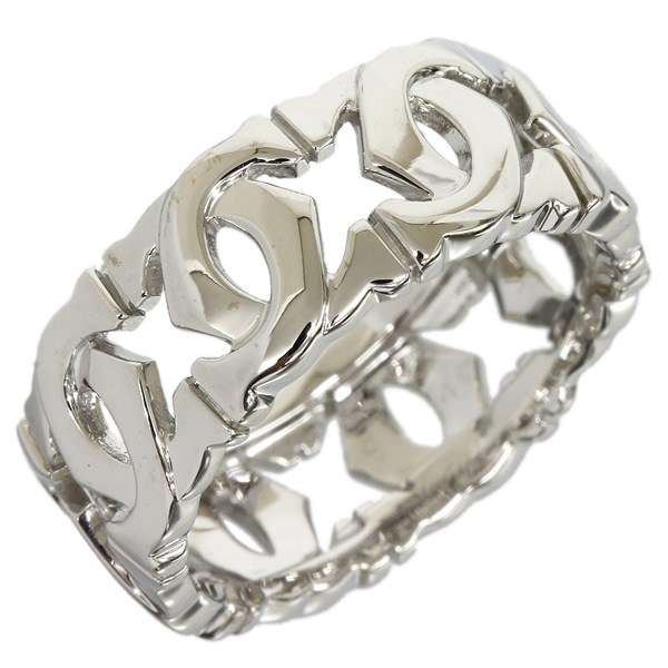 カルティエリング Cartier アントルラセ リング K18WG ギャラ B608989