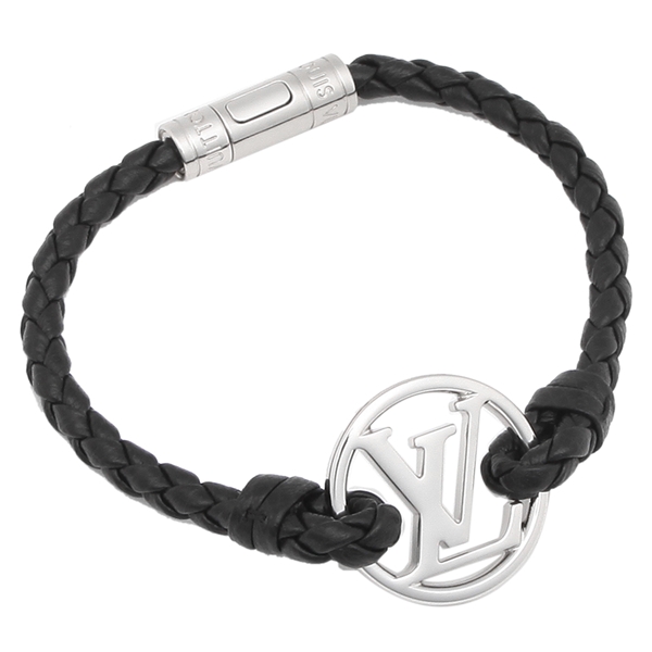 ルイヴィトン ブレスレット アクセサリー メンズ LOUIS VUITTON M6188 ブラック シルバー