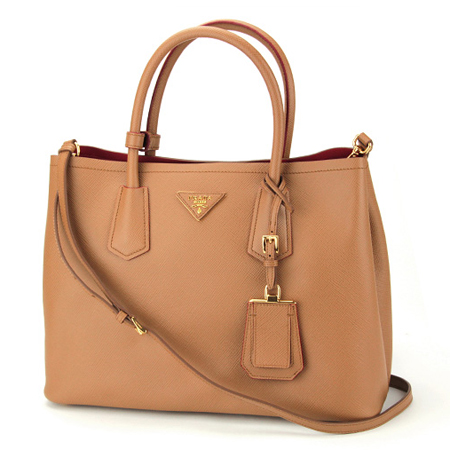 プラダトートバッグ ショルダーバッグ レディース PRADA 1BG887 2A4A F098I F0XKV ブラウン