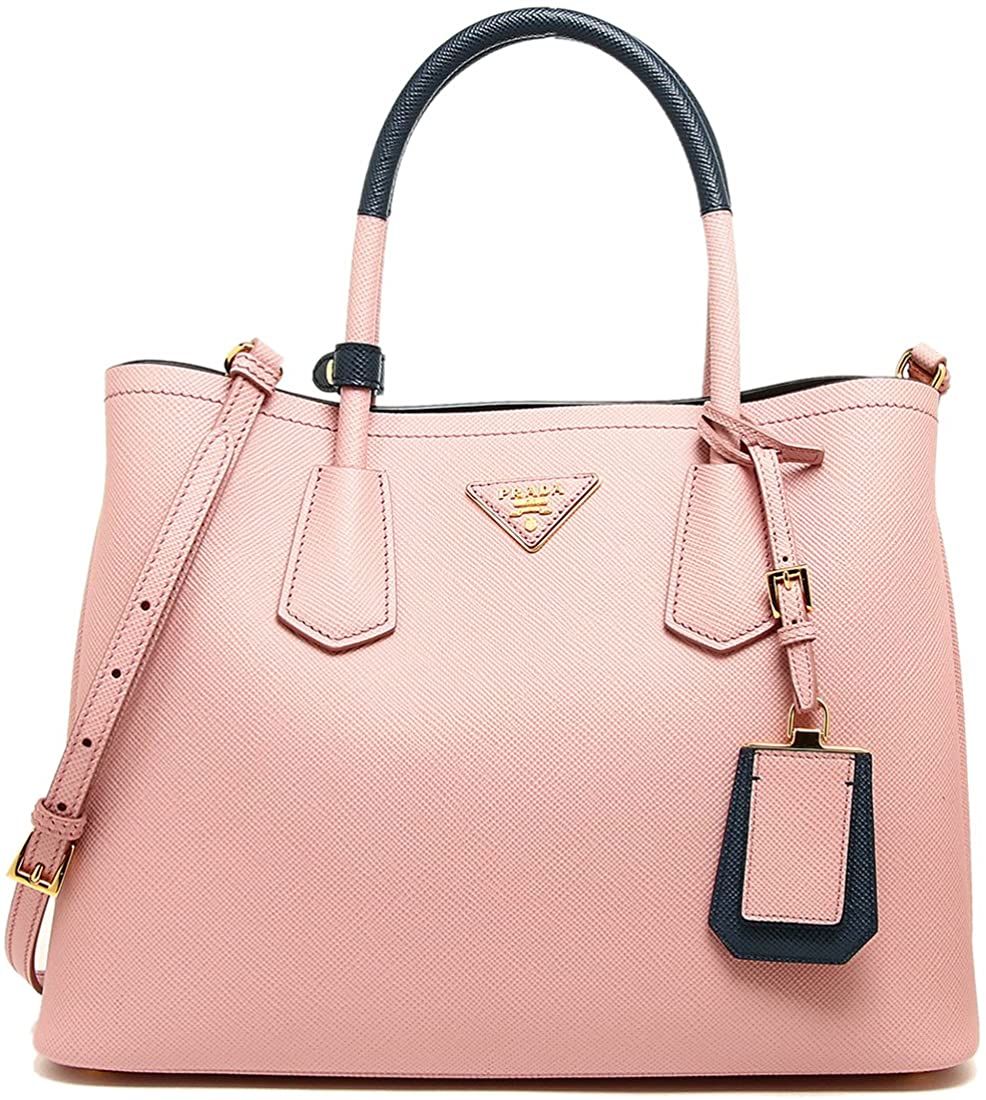 プラダトートバッグ レディース PRADA 1BG775 2A4A F0776 ピンク ネイビー