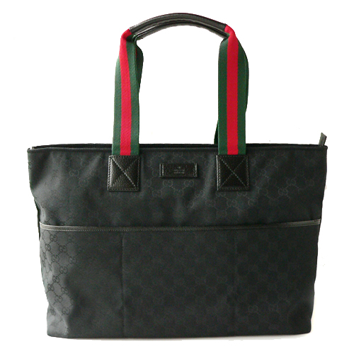 グッチバッグ GUCCI GG柄 マザーズバッグ/トートバッグ GGキャンバス ブラック 155524 F4FOR 1060