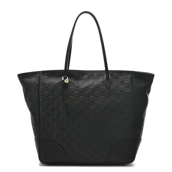 グッチ bree インターロッキングGチャーム付 グッチシマ×マイクログッチシマ トートバッグ ブラック 323671 AOOJG 1000