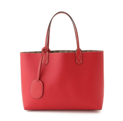 グッチ (Gucci) リバーシブル GGレザー スモール トートバッグ 372613-A9810-8411 レッド