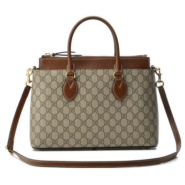 グッチ GUCCI 2WAY トートバッグ ショルダーバッグ レディース GGキャンバス ベージュ A4サイズ 収納可能 409534 KLQHG 1563