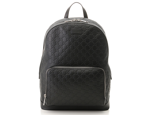 GUCCI グッチ グッチシマ シグネチャー レザー リュックサック バックパック メンズ ブラック 406370-CWCCN-1000