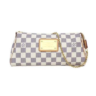 ルイヴィトン バッグ　LOUIS VUITTON　ヴィトン　LV　ダミエ・アズール ショルダーバッグ　クラッチバッグ　エヴァ　N55214