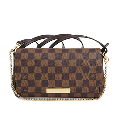 ルイヴィトンバッグ　2WAY　ショルダーバッグ　クラッチ　ヴィトン　ダミエ　エベヌ/バーガンディー　LV　フェイボリットPM　N41276