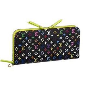 ルイ・ヴィトン Louis Vuitton モノグラム・マルチカラー ポルトフォイユ アンソリット M93755 財布・小物 長財布 レディース ピスタッシュ ブラック×グリーン
