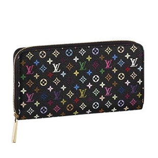 ルイヴィトン 財布 LOUIS VUITTON M60243 モノグラムマルチカラー ジッピーウォレット ラウンドファスナー長財布 ブラック