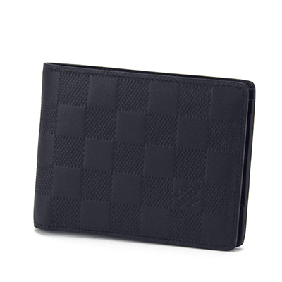 ルイヴィトン2つ折り財布  Louis Vuitton N63124 財布 ダミエ・アンフィニ ポルトフォイユ・ミュルティプル メンズ グレー 