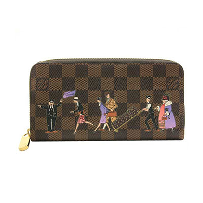 LOUIS VUITTON ルイ ヴィトン ダミエ イリュストレプリント シルクスクリーンプリント ジッピー ウォレット ラウンドファスナー 長財布 N63004