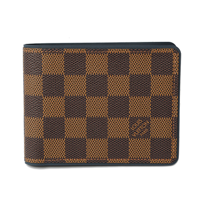 LOUIS VUITTON ポルトフォイユ ミュルティプル 二つ折り 札入れ 財布 ダミエ エベヌ ブラウン N63167