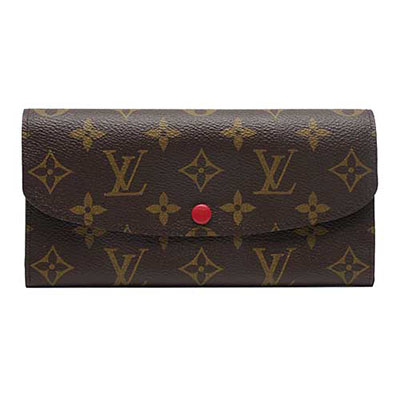 ルイ・ヴィトン ポルトフォイユ・エミリー M60136 モノグラム ルージュ LOUIS VUITTON レッド ウォレット