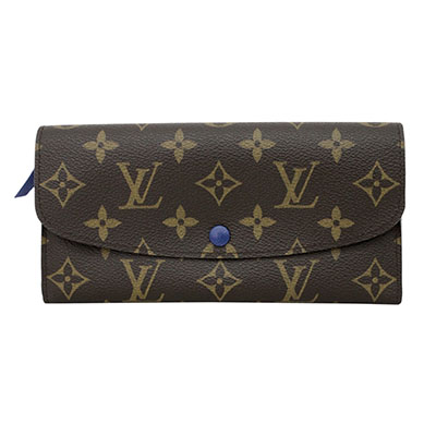 ルイ ヴィトン  LOUIS VUITTON　長財布 ポルトフォイユ・エミリー M60138 モノグラム　ブルー
