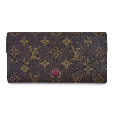 LOUIS VUITTON ルイ ヴィトン ポルトフォイユジョセフィーヌ M60708  コーティングキャンバス、モノグラム、フューシャ  3つ折り財布