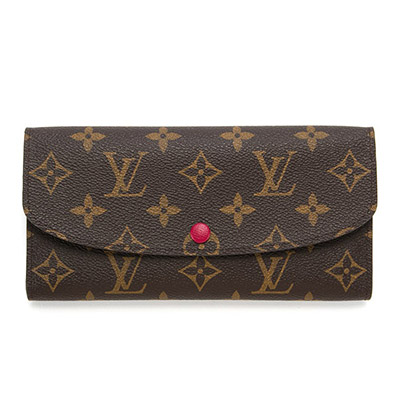 ルイヴィトン財布 LOUIS VUITTON M60697 モノグラム ポルトフォイユ・エミリー 長財布 フューシャ