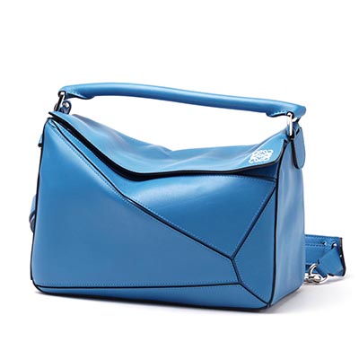 ロエベ/LOEWEハンドバッグ (2WAY仕様) PUZZLE SMALL CLASSIC CALF TURQUOISE ブルー系 32230 k74 5150 レディース