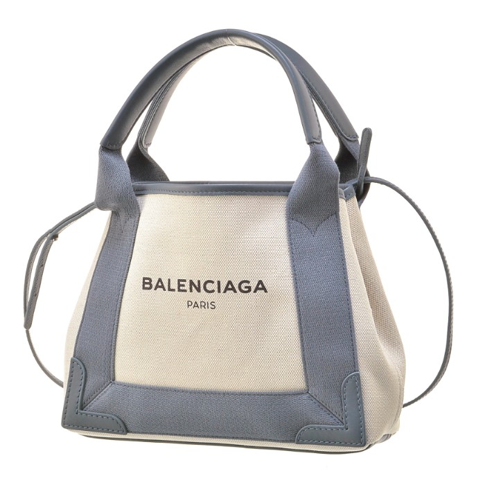 バレンシアガ BALENCIAGA バッグ 2017年秋冬新作 NAVY CABAS XS ネイビーカバス 2WAYハンドバッグ グレー系 390346 AQ38N 1381 