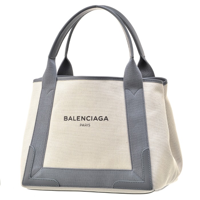 バレンシアガ BALENCIAGA バッグ 2017年秋冬新作 NAVY CABAS S ネイビーカバス トートバッグ グレー系 339933 AQ38N 1381