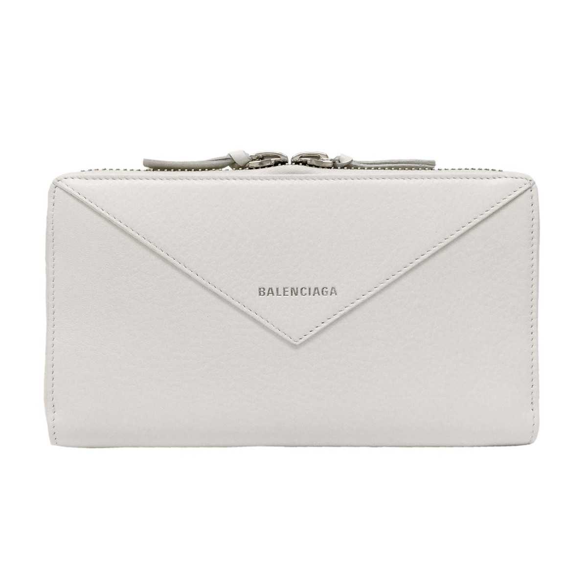 BALENCIAGA バレンシアガ 381226 DLQ0N 9002 ペーパー PAPIER ジップアラウンド 長財布 ホワイト