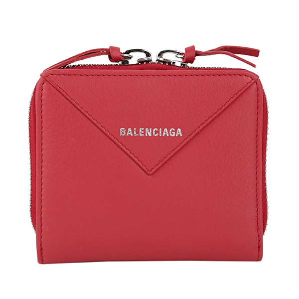 バレンシアガ2つ折り財布 BALENCIAGA 371662 DLQ0N 6525 財布 パピエ  レディース ROUGE(ルージュ) レッド 赤