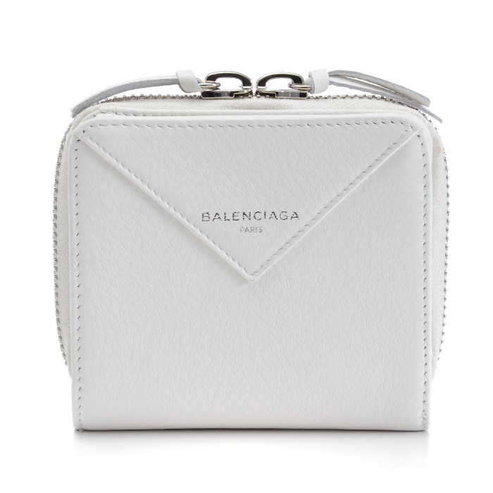 バレンシアガ BALENCIAGA 371662 ミニ財布 ペーパー PAPIER ZA BILLFOLD 二つ折り財布 ホワイト 371662 DLQ0N 9002