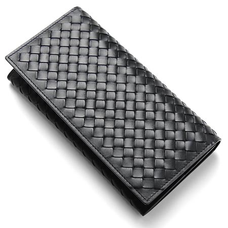ボッテガヴェネタ財布 BOTTEGA VENETA 長財布 イントレチャート ブラック 156819 V4651 1000 メンズ