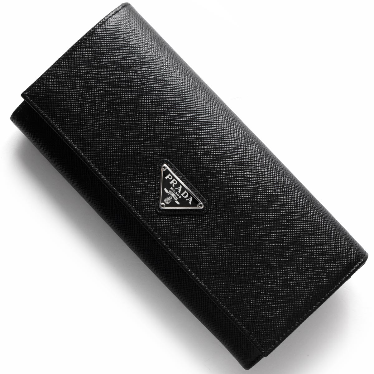 プラダ PRADA 長財布 SAFFIANO TRIANG ブラック 1MH132 QHH F0632 メンズ レディース