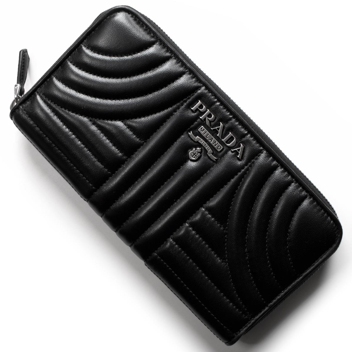 プラダ PRADA 長財布 ナッパ/NAPPA インプントゥーレ/IMPUNTURE ブラック 1ML506 2B0X F0002 レディース