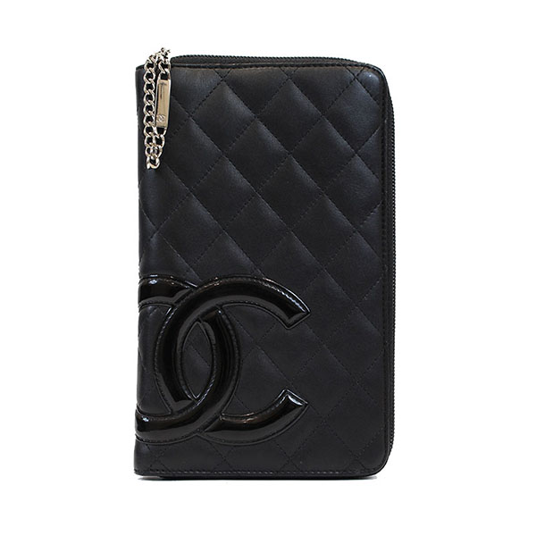 シャネル CHANEL カンボン オーガナイザー A48660 ブラック×ピンク レディース