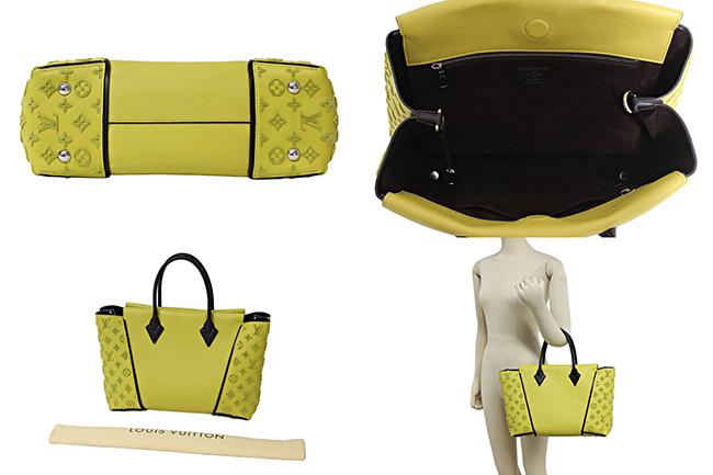 LOUIS VUITTON　ルイヴィトン　トートW PM ピスタッシュ　M94337　ハンドバッグ　ヴォ―カシミール/カーフレザー ライトグリーン