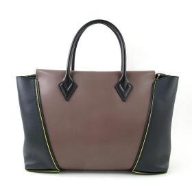 LOUIS VUITTON M94481 トートW PM キュイール・オルフェーヴル トートバッグ スエード/カーフスキン ブラック×ブラウン×イエロー