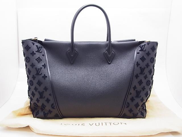 LOUIS VUITTON ルイヴィトン トートW GM 黒(ノワール) ブラック ハンドバッグ カーフレザー×ヴォーカシミール M94480