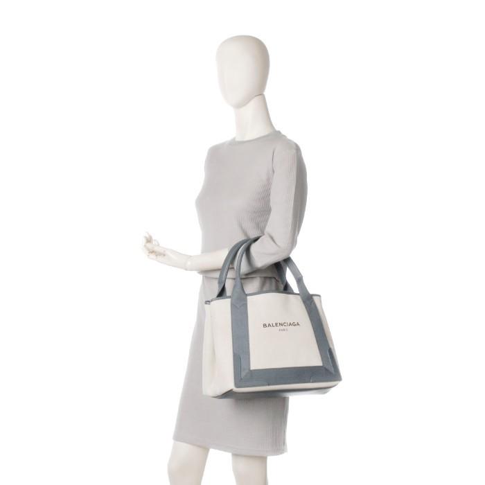バレンシアガ BALENCIAGA バッグ 2017年秋冬新作 NAVY CABAS S ネイビーカバス トートバッグ グレー系 339933 AQ38N 1381