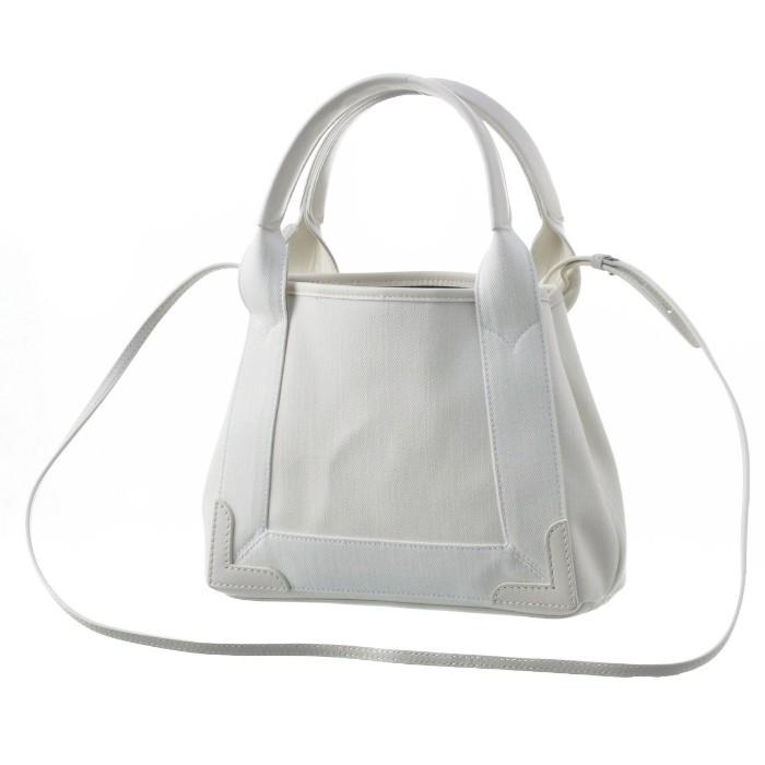 バレンシアガ BALENCIAGA 390346 ネイビー カバ xs トート キャンバス NAVY CABAS XS 2WAYハンドバッグ ホワイト 390346 9DH1N 9090