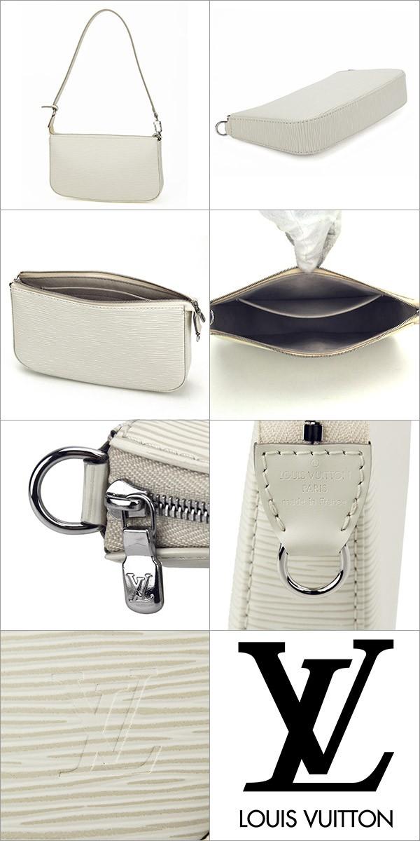 ルイ・ヴィトン LOUIS VUITTON エピ ポーチ ホワイト 白 M4077J