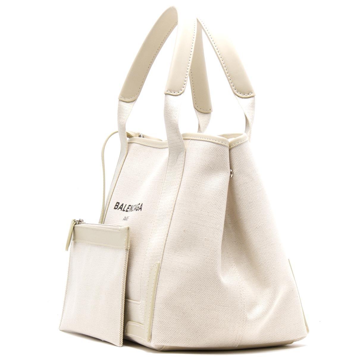 バレンシアガ BALENCIAGA トートバッグ ネイビーカバス NAVY CABAS S ナチュラル 339933 AQ38N 9281 