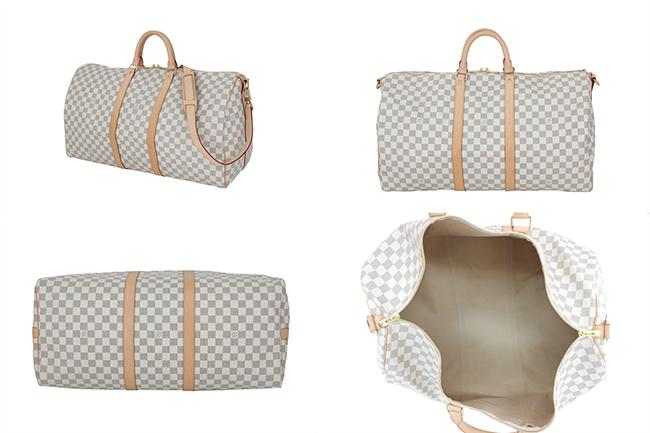 Louis Vuitton　ダミエ アズール キーポル バンドリエール 55 ストラップ付 ボストンバッグ N41429 
