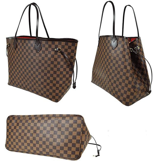 ルイヴィトン　LOUIS VUITTON ネヴァーフルＧＭ　N51106　ダミエ　エベヌ　レディース　トートバッグ　