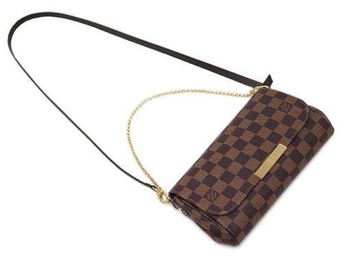 ルイヴィトンバッグ　2WAY　ショルダーバッグ　クラッチ　ヴィトン　ダミエ　エベヌ/バーガンディー　LV　フェイボリットPM　N41276