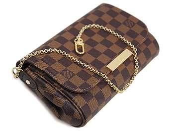 ルイヴィトンバッグ　2WAY　ショルダーバッグ　クラッチ　ヴィトン　ダミエ　エベヌ/バーガンディー　LV　フェイボリットPM　N41276