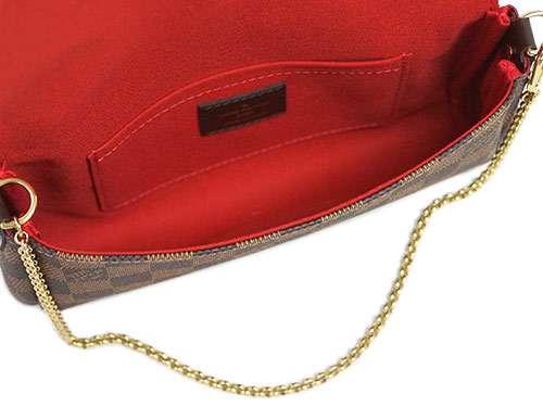 ルイヴィトンバッグ　2WAY　ショルダーバッグ　クラッチ　ヴィトン　ダミエ　エベヌ/バーガンディー　LV　フェイボリットPM　N41276