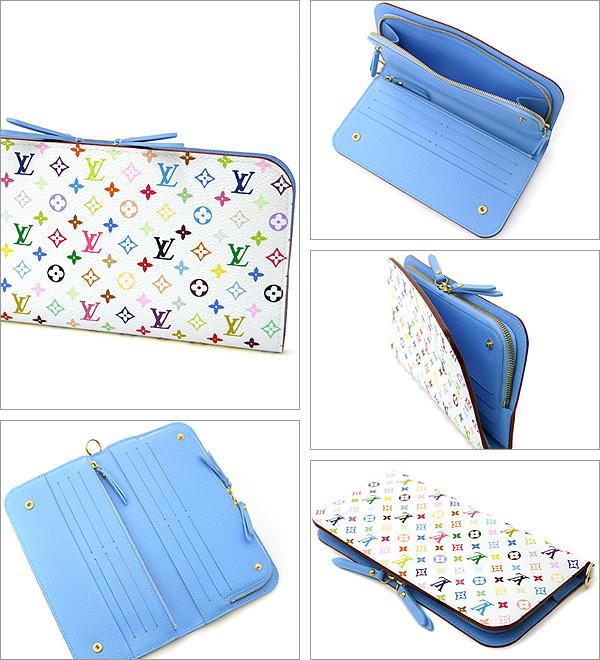 LOUIS VUITTON  ルイヴィトン M93749 モノグラムマルチカラー ポルトフォイユアンソリット 長財布 ホワイト/レザン