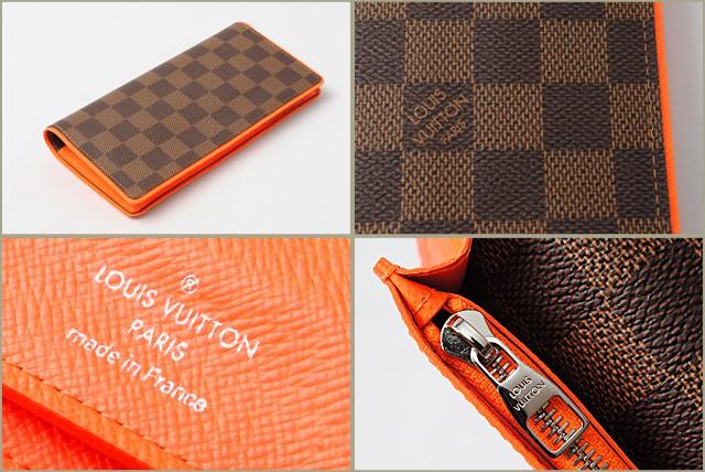 ルイヴィトン  財布 LOUIS VUITTON 長財布/ポルトフォイユ ブラザ　N63155　ダミエ/オランジュ